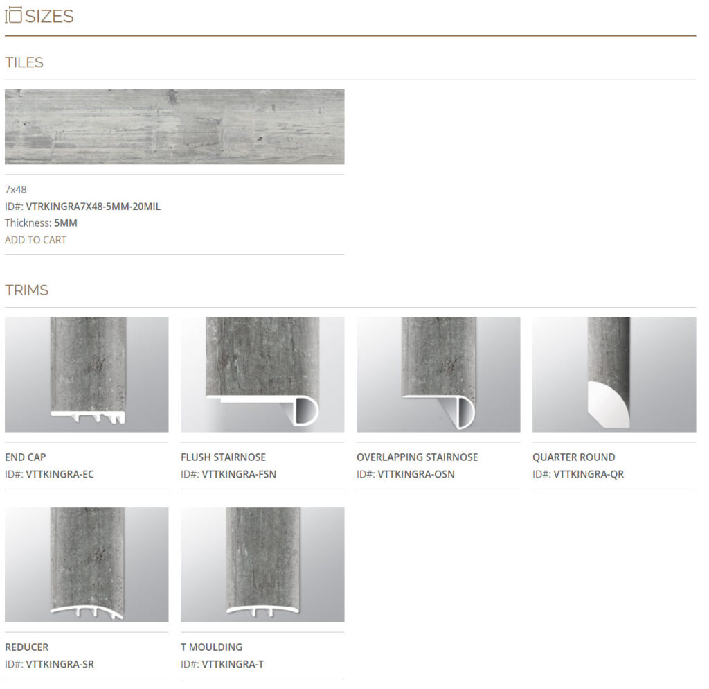 ANDOVER KINGSDOWN GRAY® VINYL FLOORING Kitchen countertops, quartz