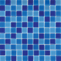 1"x1" Glass Blue Blend