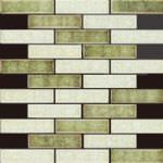 1"x4" Green Chip Jewel Mosaic